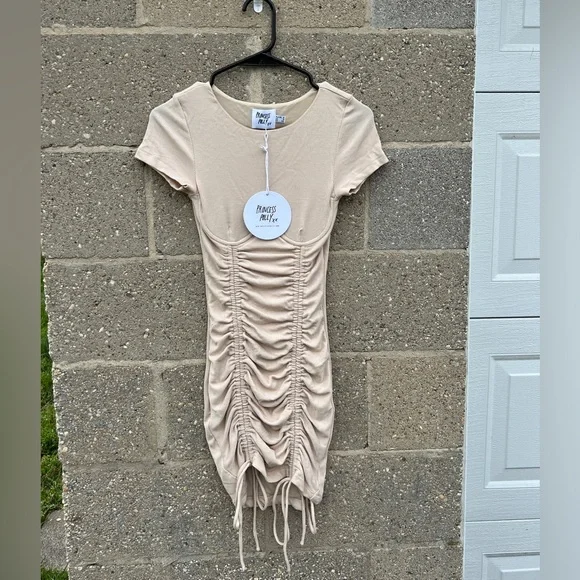 Princess Polly | Dresses | Nwt Princess Polly Stormi Mini Dress Beige Drawstrings Cute Club Us Size 2 | Poshmark Princess Polly | Dresses | Nwt Princess Polly Stormi Mini Dress Beige Drawstrings Cute Club Us Size 2 | Poshmark